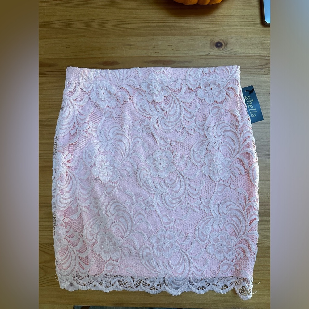 NWT Pink lace skirt